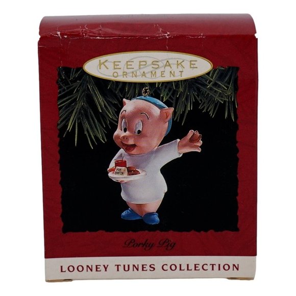 Hallmark Keepsake Ornament Porky Pig Looney Tunes Collection 1993 Handcrafted - Picture 5 of 8